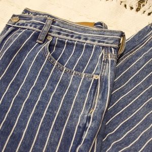 American Eagle Striped Mom Jeans